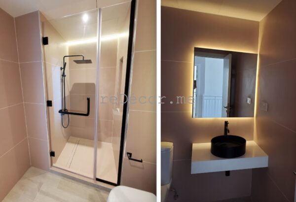 master bathroom upghrade, townsquare, springs, meadows, greens bathroom renovations in townsquare noor dubai fitout, interior designer , home renovations interior  dubai marina