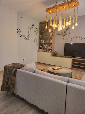 brick wall contemporary living room jbr, home renovations styling, interior designer in dubai, dubai home improvements renovations